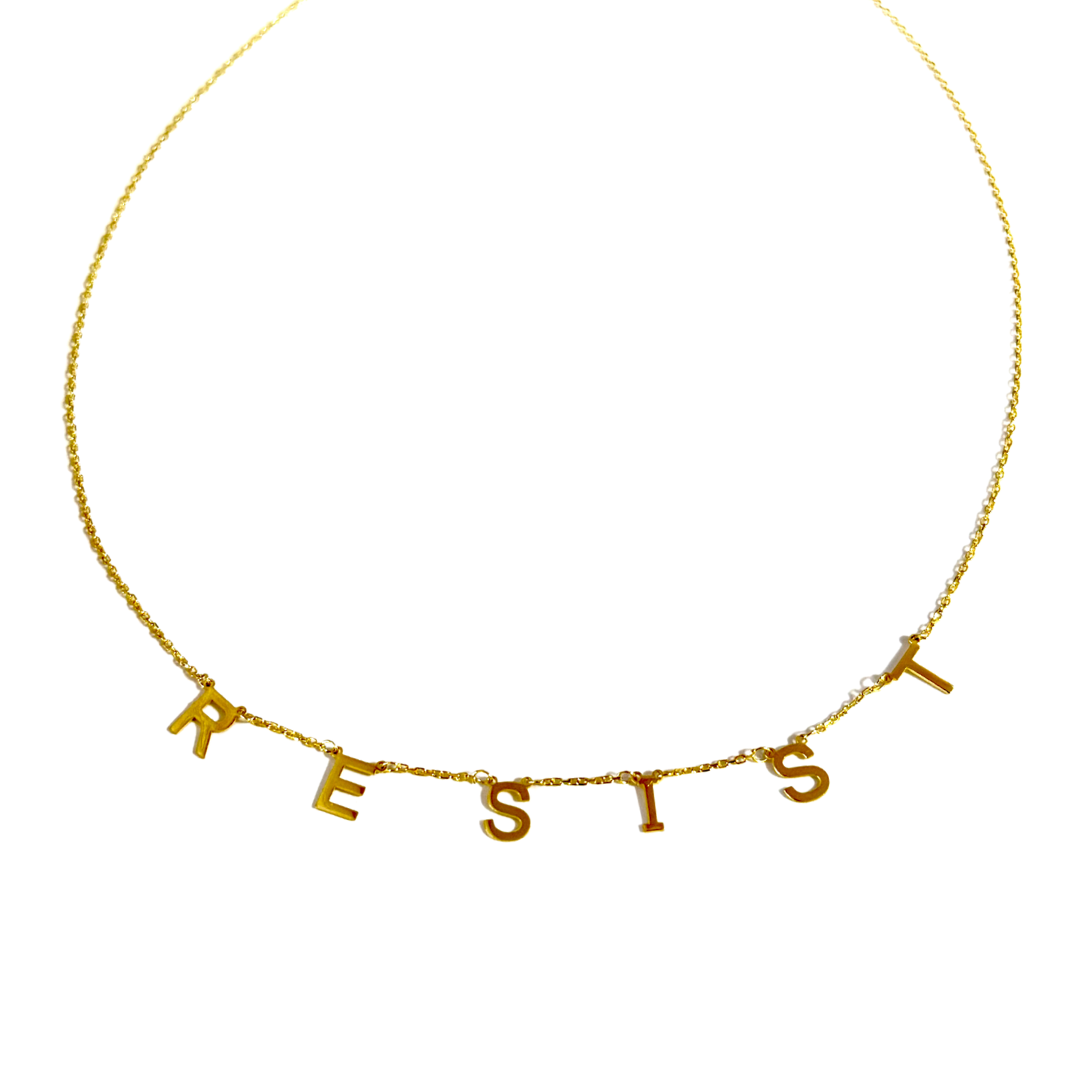 Spell it out! Minimalist Resist Necklace